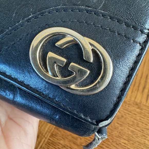 Gucci Signature Black Embossed Leather  Long Wallet  P0075 - Picture 10 of 16